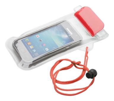 waterproof mobile case Transparent red