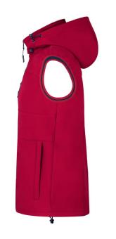 Seldon softshell bodywarmer vest, red Red | L