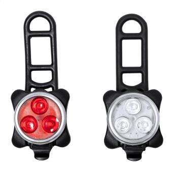 Remko rechargeable bicycle light set Black