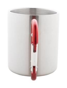 Bastic stainless steel mug Red/silver