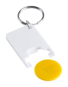 Zabax Schlüsselanhänger mit Einkaufswagenchip Gelb