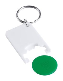 Zabax Schlüsselanhänger mit Einkaufswagenchip Grün