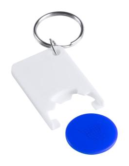 Trolex trolley coin keyring Blue/white