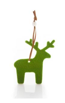 Fantasy Christmas tree ornament, reindeer Green