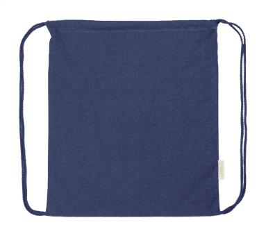 Dropex recycled cotton drawstring bag Aztec blue