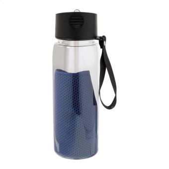 Fitmax RPET sport bottle with towel Aztec blue