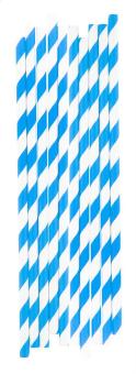 StriStraw Trinkhalm-Set Blau/weiß