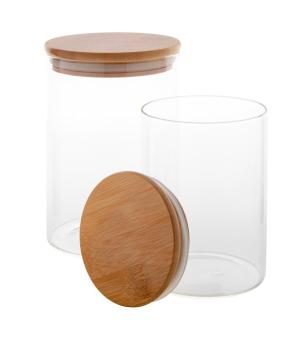 Momomi glass storage jar Nature