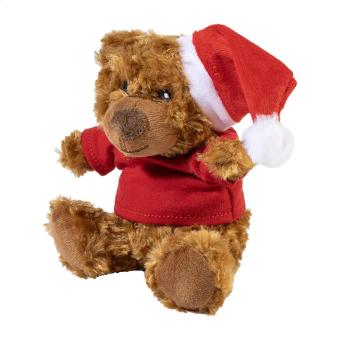 Mjuknalle RPET Plüsch-Weihnachtsteddy Rotbraun