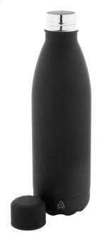 Refill Soft Flasche aus recyceltem Edelstahl Schwarz