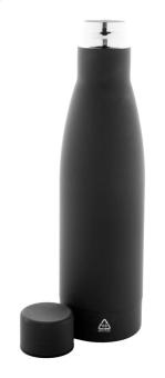 Rubbar Flasche aus recyceltem Edelstahl Schwarz