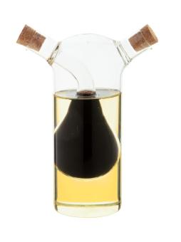 Vinaigrette oil and vinegar bottle Transparent