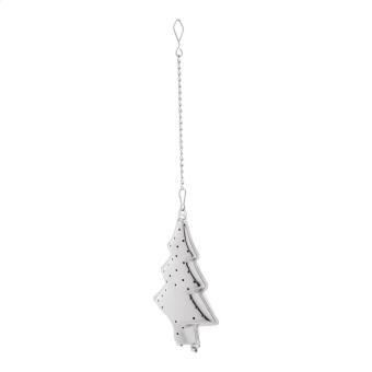 Suodatee Christmas tea infuser, Christmas tree Silver/black pusher