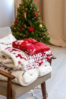 Uppsala polar blanket Red/white