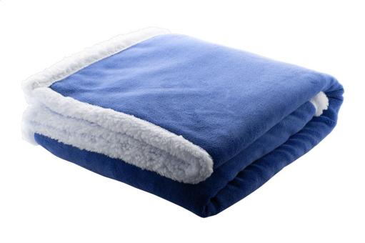 Sammia coral fleece blanket Aztec blue