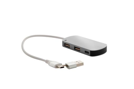 Raluhub USB Hub Silber
