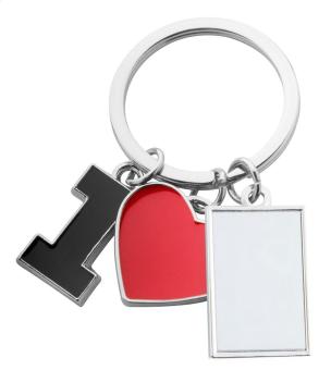 I Love Schlüsselanhänger Rot/silber