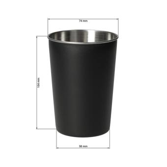 Edelstahlbecher "Metallo", 270 ml Silber