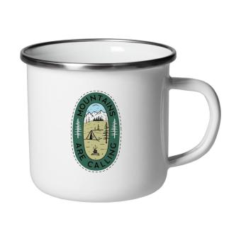 Emaille-Becher "Cozy" 300 ml, Subli Weiß