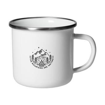 Enamel cup "Cozy", white White