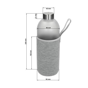 Glasflasche mit Hülle "Iced" 1,0 l Transparent