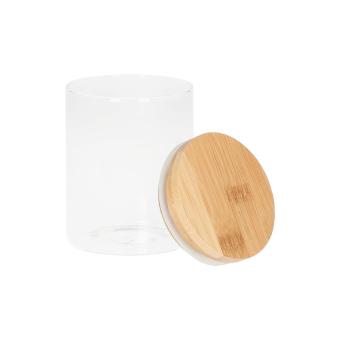 Glass storage jar "Bamboo", 375 ml Transparent