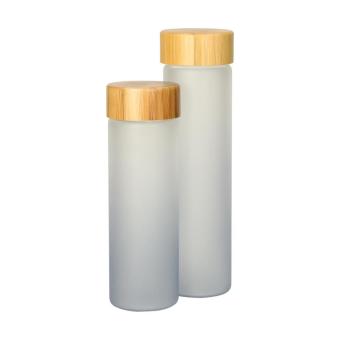 Glasflasche "Frosted" 0,55 l Grau