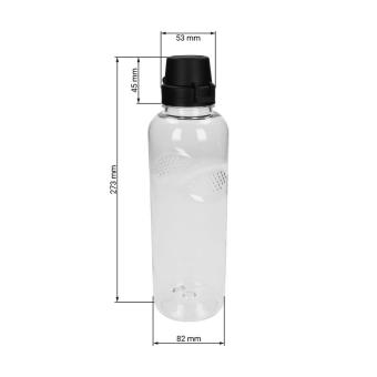 Drink bottle Carve "School" clear-transparent 1.0 l Transparent blue