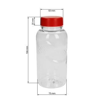 Trinkflasche Carve "Refresh", 500 ml Transparent blau
