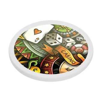 Kunststoff-Chip "40 mm" Weiß