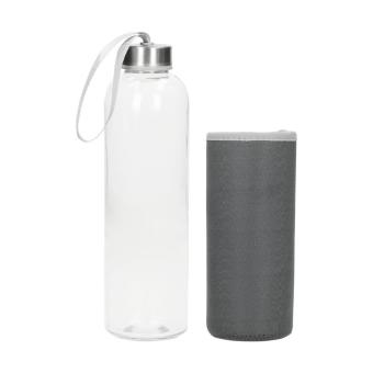 Glasflasche mit Hülle "Pure", 0,7l Transparent
