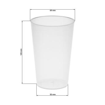 Drinking cup "Vital" 200ml Milky transparent