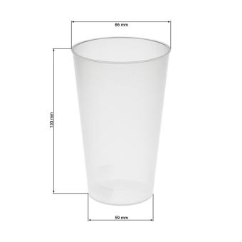 Drinking cup "Vital" 400ml Milky transparent