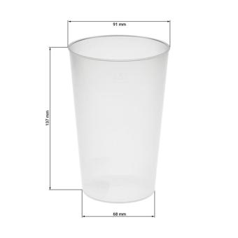 Drinking cup "Vital" 500ml Milky transparent