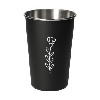 Edelstahlbecher "Metallo", 500 ml Silber