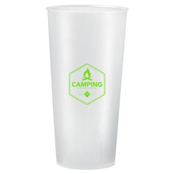 Trinkbecher "Mehrweg" 0,5 l Milchig-transparent