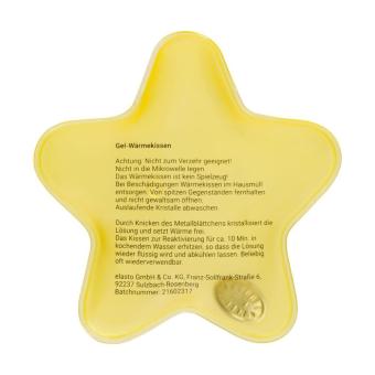 Gel heating pad "Star" Yellow