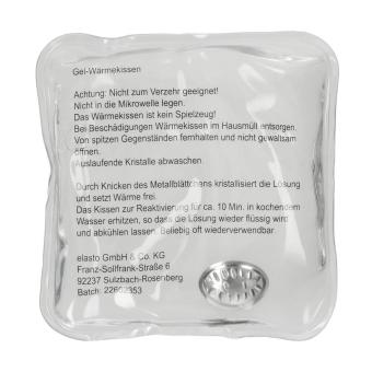 Gel-Wärmekissen "Quadrat" Transparent