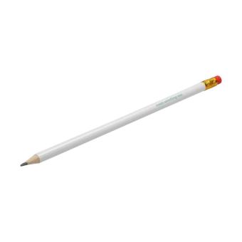 Bleistift "White" mit Radiergummi Weiß