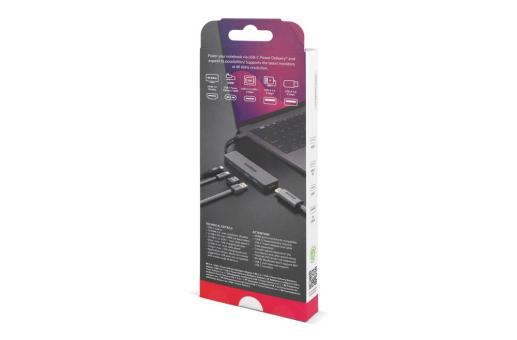 Sitecom CN-5502 5 in 1 USB-C Power Delivery Multiport Adapter Grau