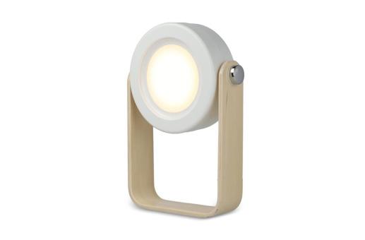 Coollux multifunctional LED lamp with bamboo handle White