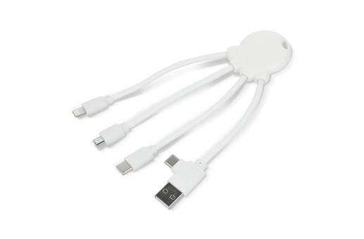 Enjoy Technology 4009| Xoopar Eco Octopus Ladekabel Ocean Bound Plastic Weiß