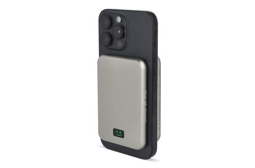 Enjoy Technology Xoopar Smile Wireless Mirror Powerbank Kompatibel mit MagSafe 5000 mAh Hellgrau