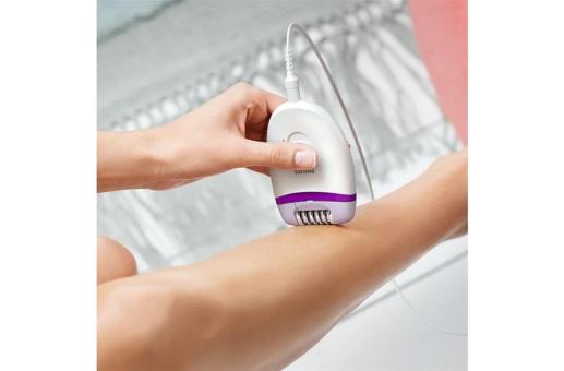 Enjoy Technology BRP505|Philips Satinelle Kompakt-Epilierer mit Kabel &amp; kabellosem Bikini-Trimmer Weiß