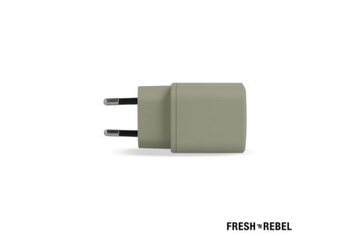 2WC30 I Fresh 'n Rebel Mini Charger USB-C + A PD // 30W Green