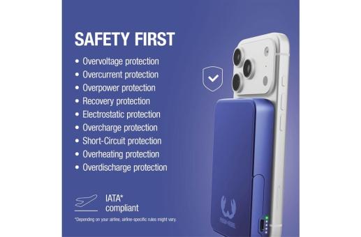 Fresh 'n Rebel Wireless Powerbank 10000mAh Compatible with MagSafe Aztec blue
