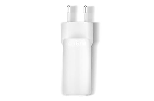Fresh 'n Rebel 67W Laptop Fast Charger GaN USB-C & USB-A Light grey