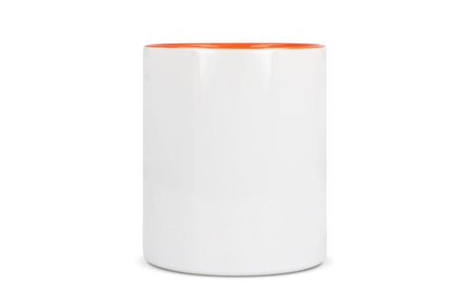 Oslo Sublimationsbecher  farbig innen &amp; Griff 300ml Orange/weiß