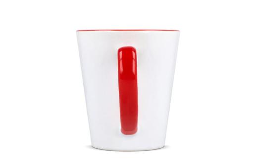 Mug subli Melbourne colored edge & handle 300ml White/red