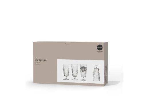 Sagaform Acryl picnic glass high 200ml set of 4 Transparent